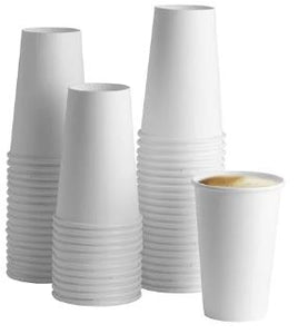 12 OZ Paper Cup White - 25 Sleeve