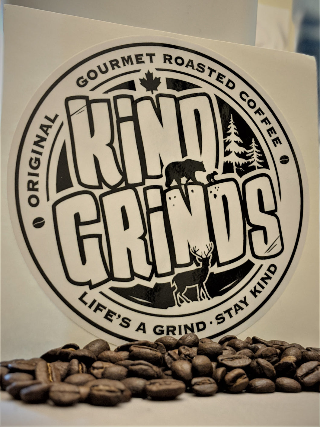 Kind Grinds Roasted Coffee Sticker