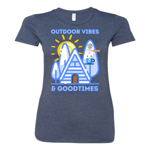 OUTDOOR VIBES & GOODTIMES - (LADIE'S)  Bella & Canvas T-SHIRT