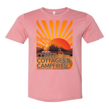 Load image into Gallery viewer, COFFEE, COTTAGES &amp; CAMPFIRES - MEN&#39;S T-SHIRT - BELLA &amp; CANVAS