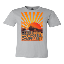 Load image into Gallery viewer, COFFEE, COTTAGES &amp; CAMPFIRES - MEN&#39;S T-SHIRT - BELLA &amp; CANVAS
